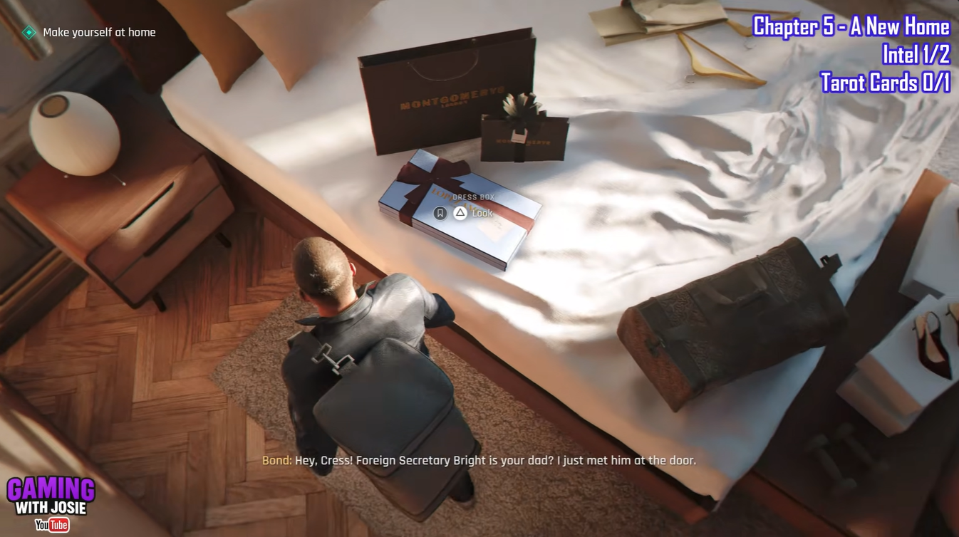 Finding dress box collectible in Cresa's Room in 007 First Light Chapter 5 - A New Home