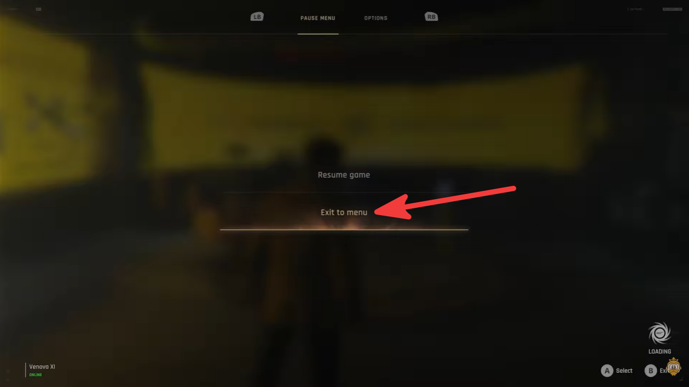 007: First Light pause menu showing the “Exit to menu” option highlighted before accessing mission replay features.