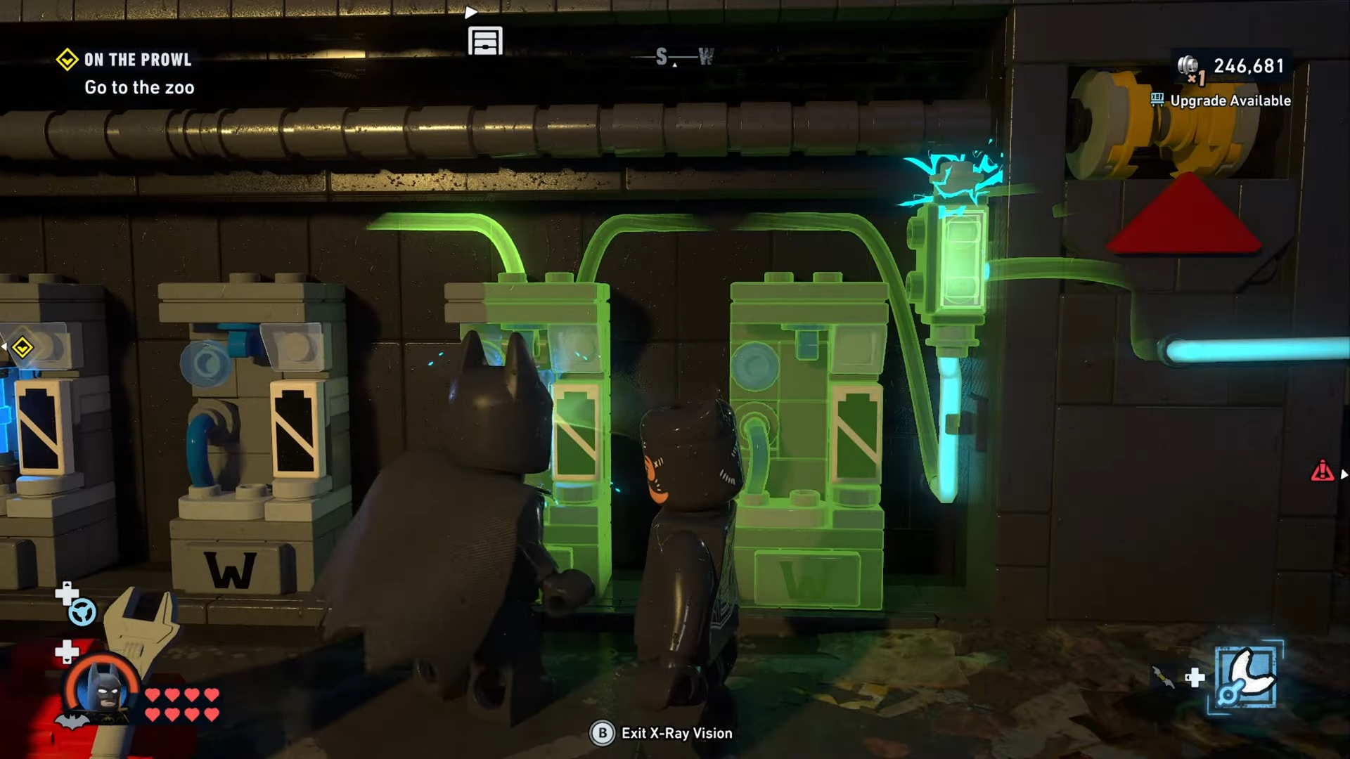 Machine powers up to open the tunnel at Subwayne Old Gotham South in Lego Batman Legacy of the Dark Knight.