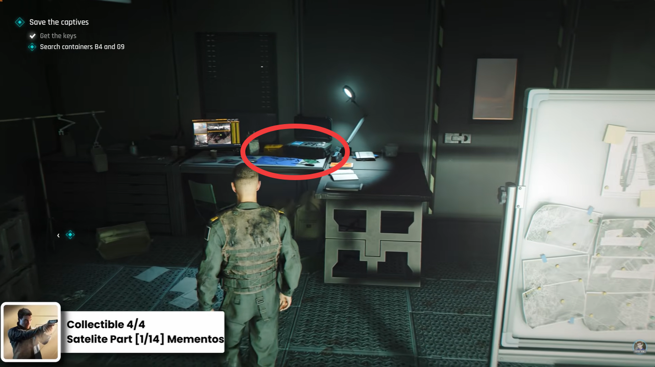 Location of Satellite Part Memento in 007 First Light Prologue Mission