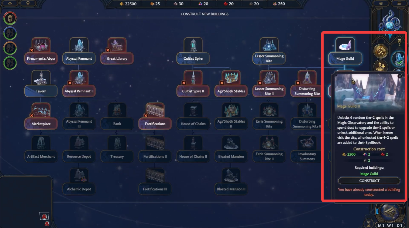 Unlock spells in Heroes of Might and Magic Olden Era: Mage Guilds and Spellbook Uses Explained