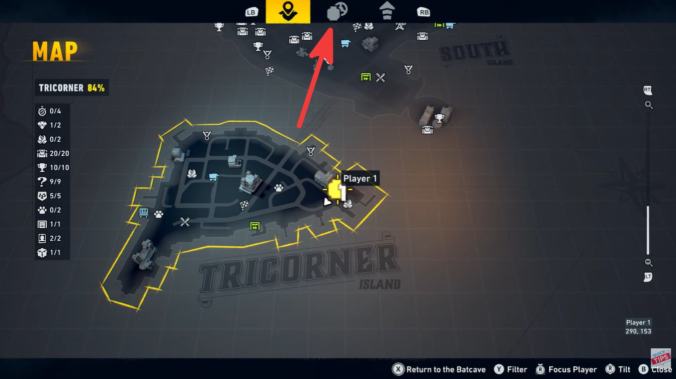 Character customization menu location in LEGO Batman: Legacy of the Dark Knight