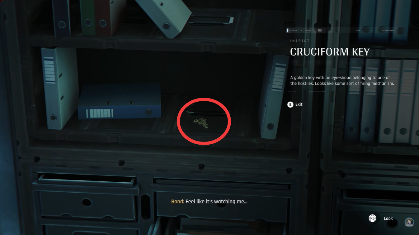 Cruciform key in 007 First Light Prologue Mission