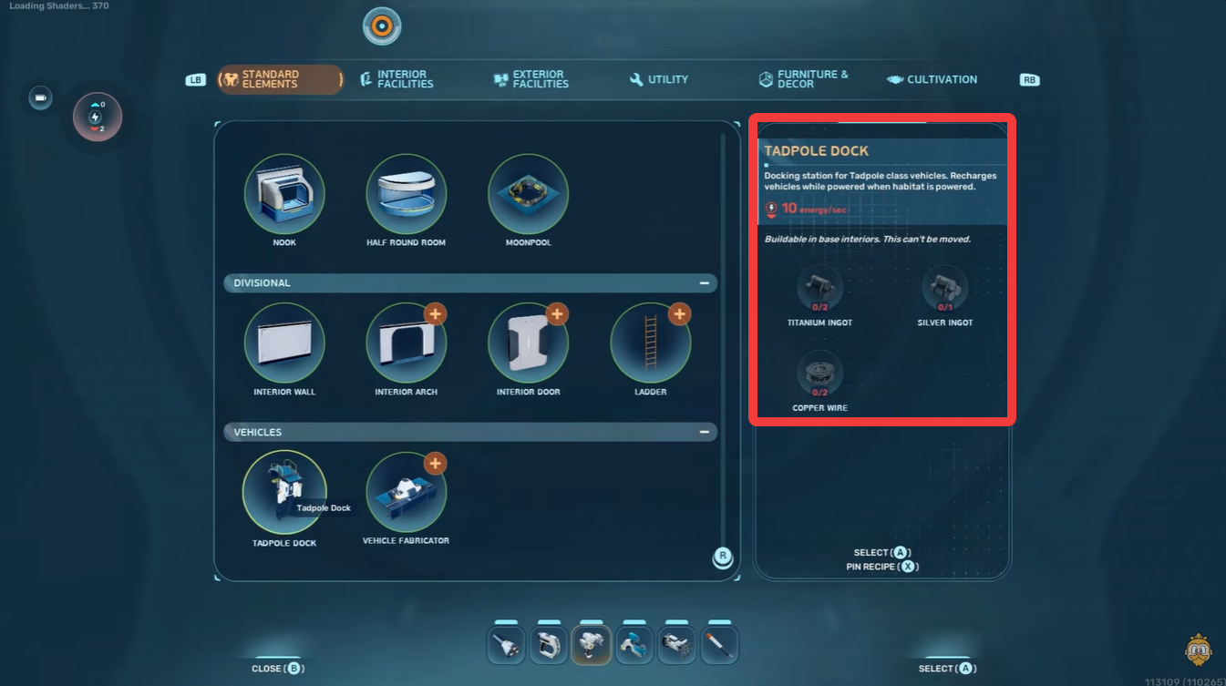Subnautica 2 Vehicle Fabricator Tadpole Dock guide