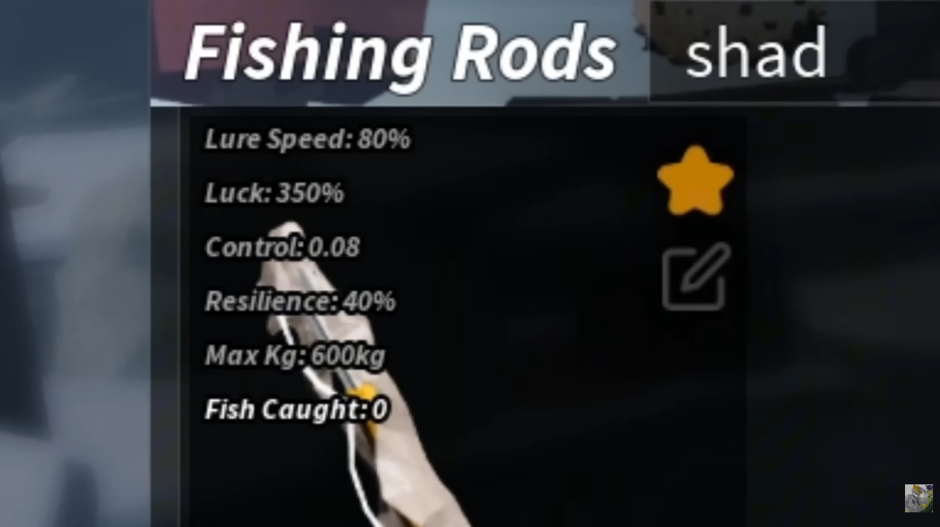 Shady rod stats in Fisch Roblox
