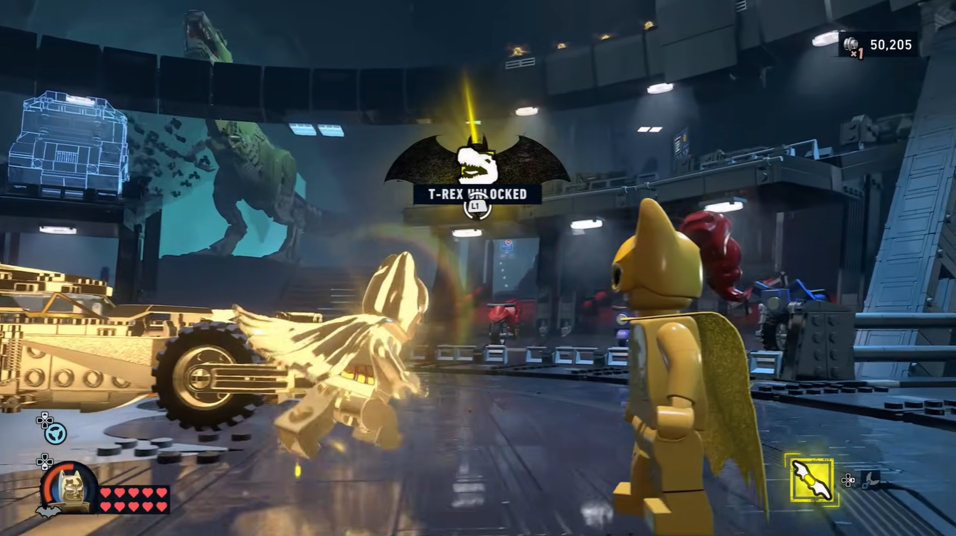 Batman inside the Batcave in LEGO Batman: Legacy of the Dark Knight