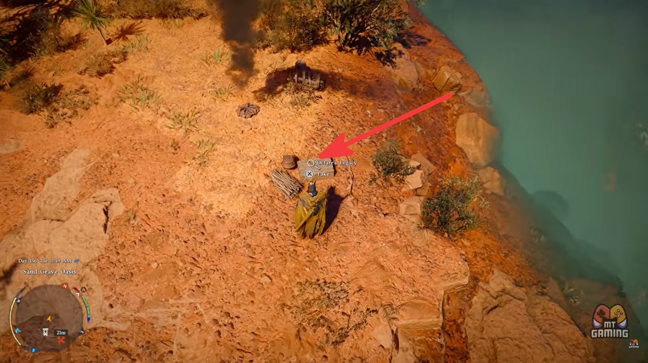 Octarr's Legacy in Crimson Desert - find the mace on a wooden crate