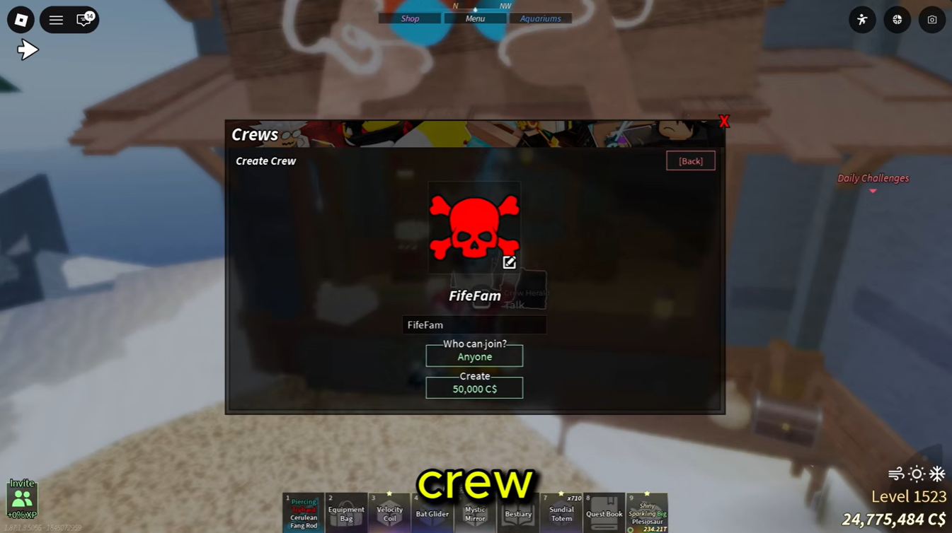 Fisch Roblox - Crews Update Guide - Crew Rod