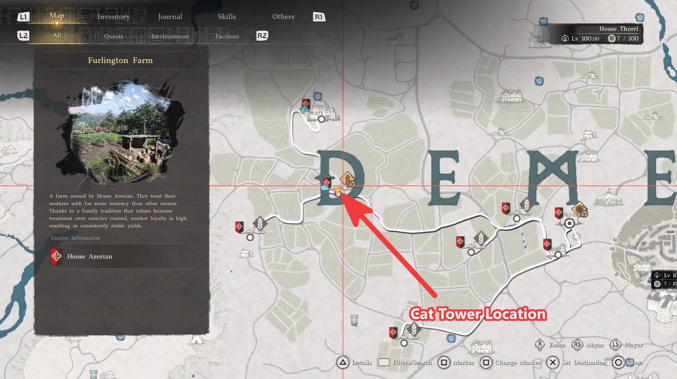 Cat Tower location in Crimson Desert