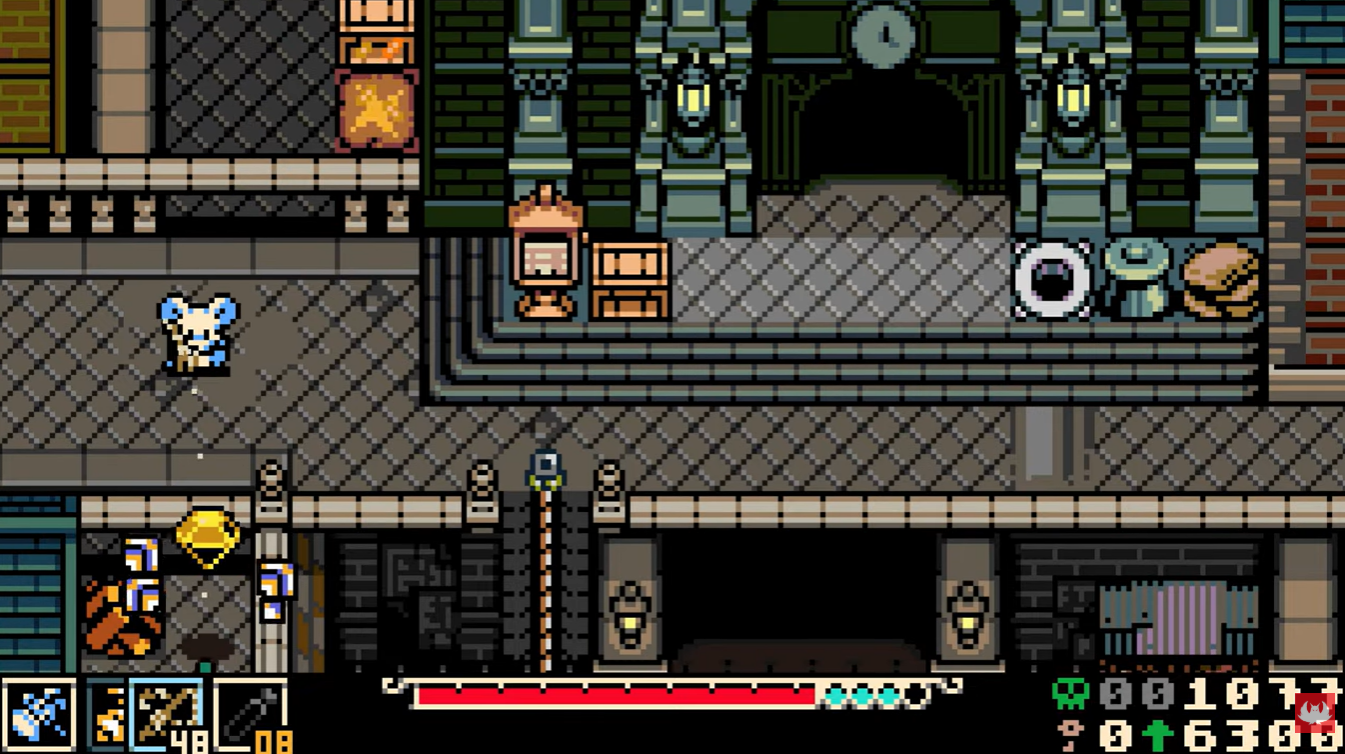 Retrieve chest items by hooking the chest correctly.