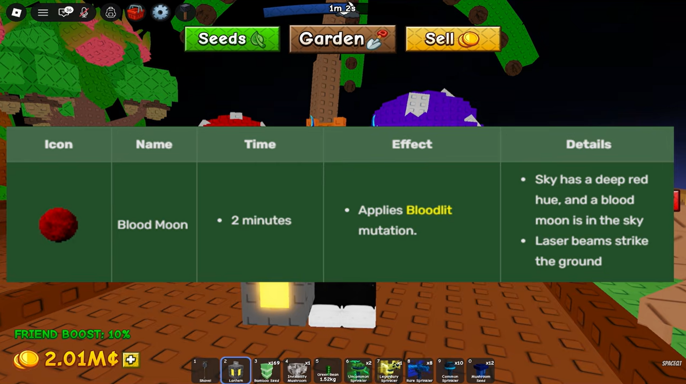 Blood moon grow a garden 2