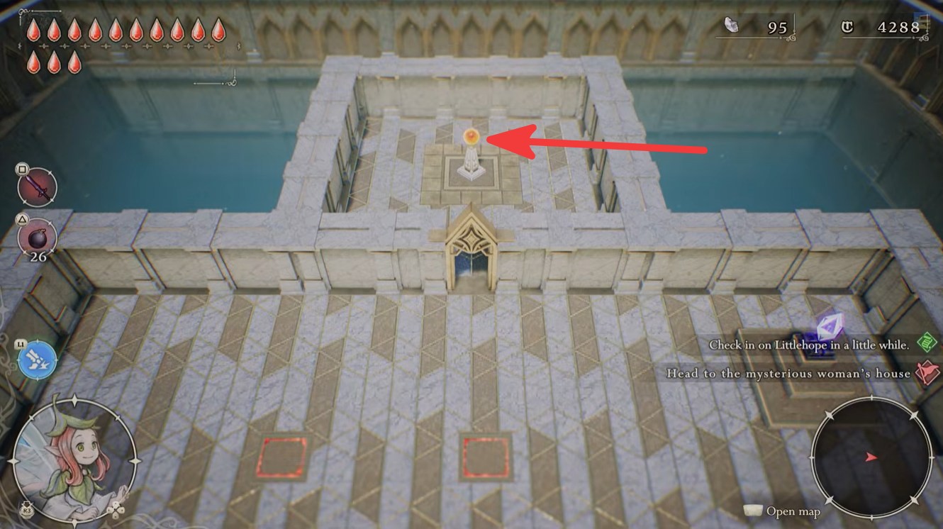 Activating the Chamber of Light switch in The Adventures of Elliot: Millennium Tales