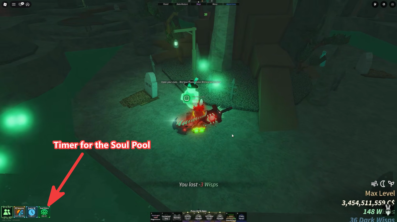 soul pools in fisch roblox with a soul pool timer