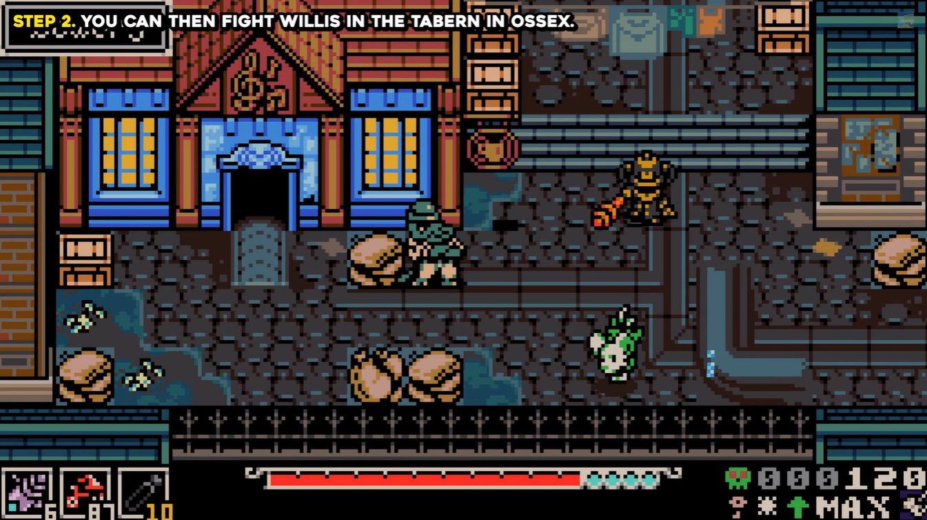 Entering music hall in Ossex after frog quest in Mina the Hollower