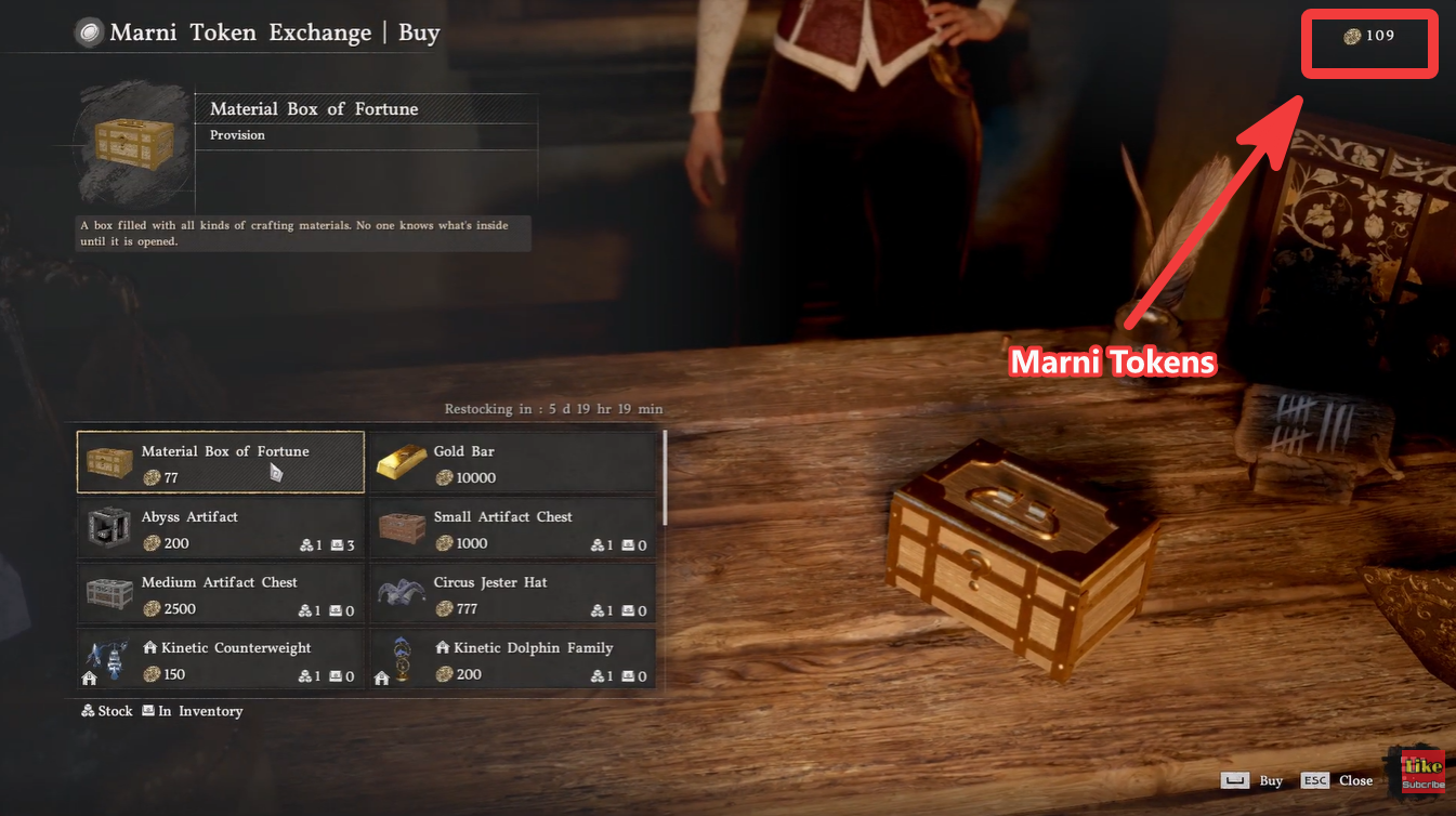 Marni tokens in Crimson Desert