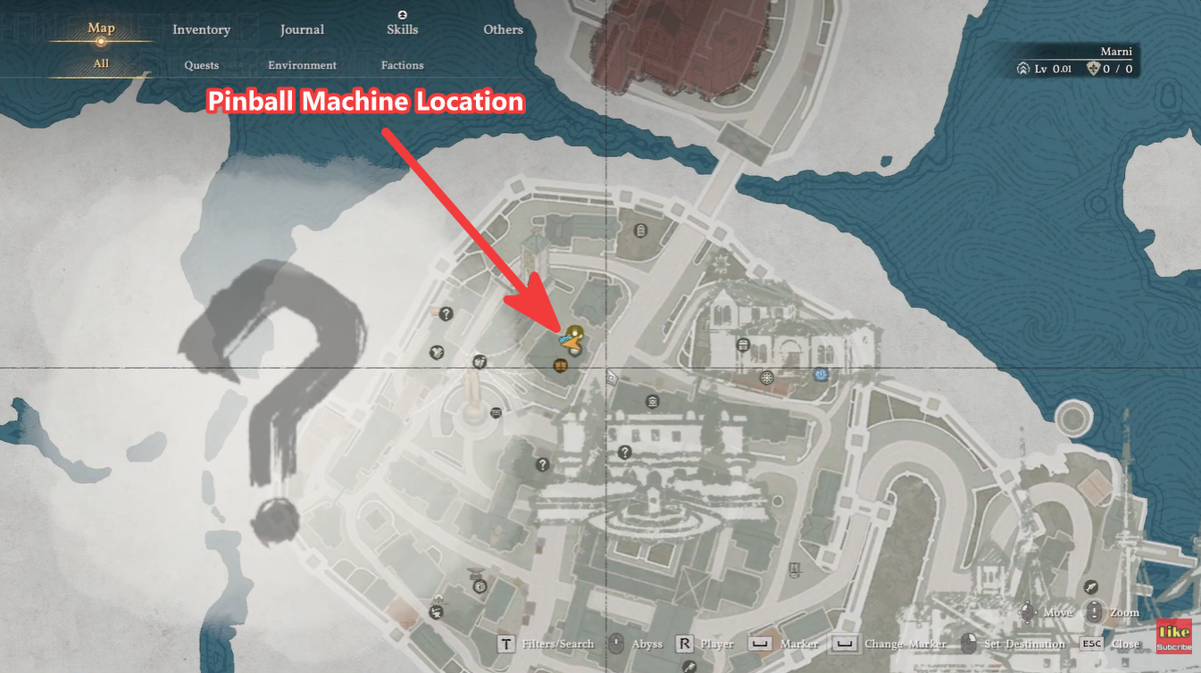 Pinball machine location in Crimson Desert