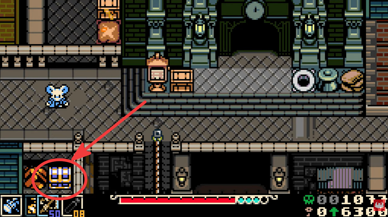 Hidden chest location in Mina the Hollower station area