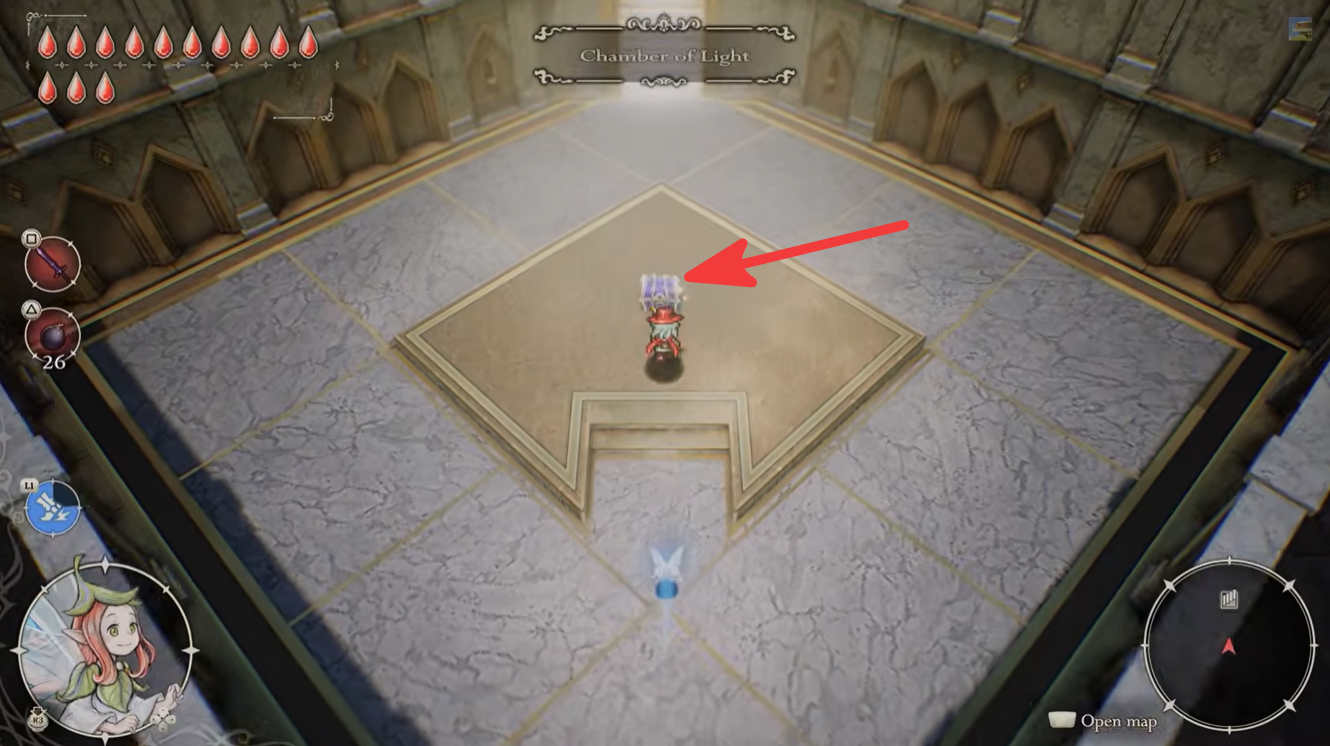 Collecting rewards from Shrine of Life 13 puzzle in The Adventures of Elliot: Millennium Tales