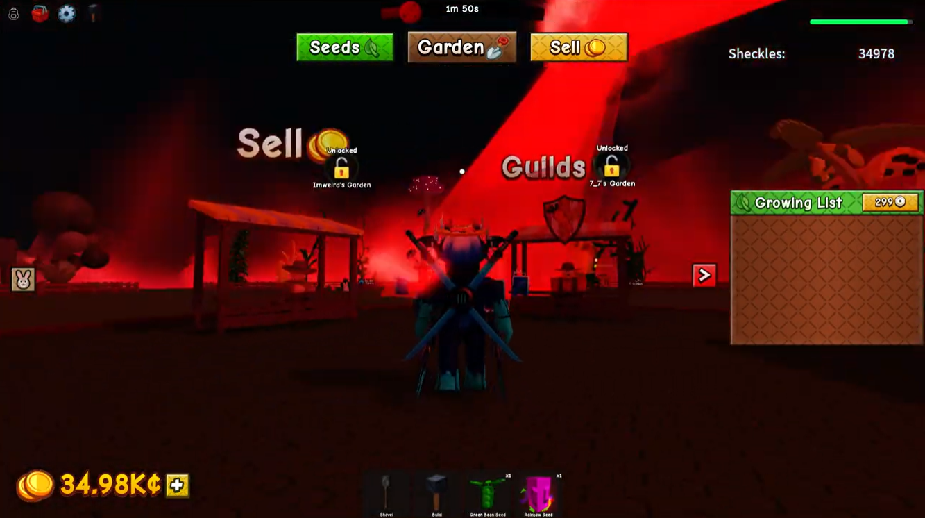 Blood moon event in grow a garden 2