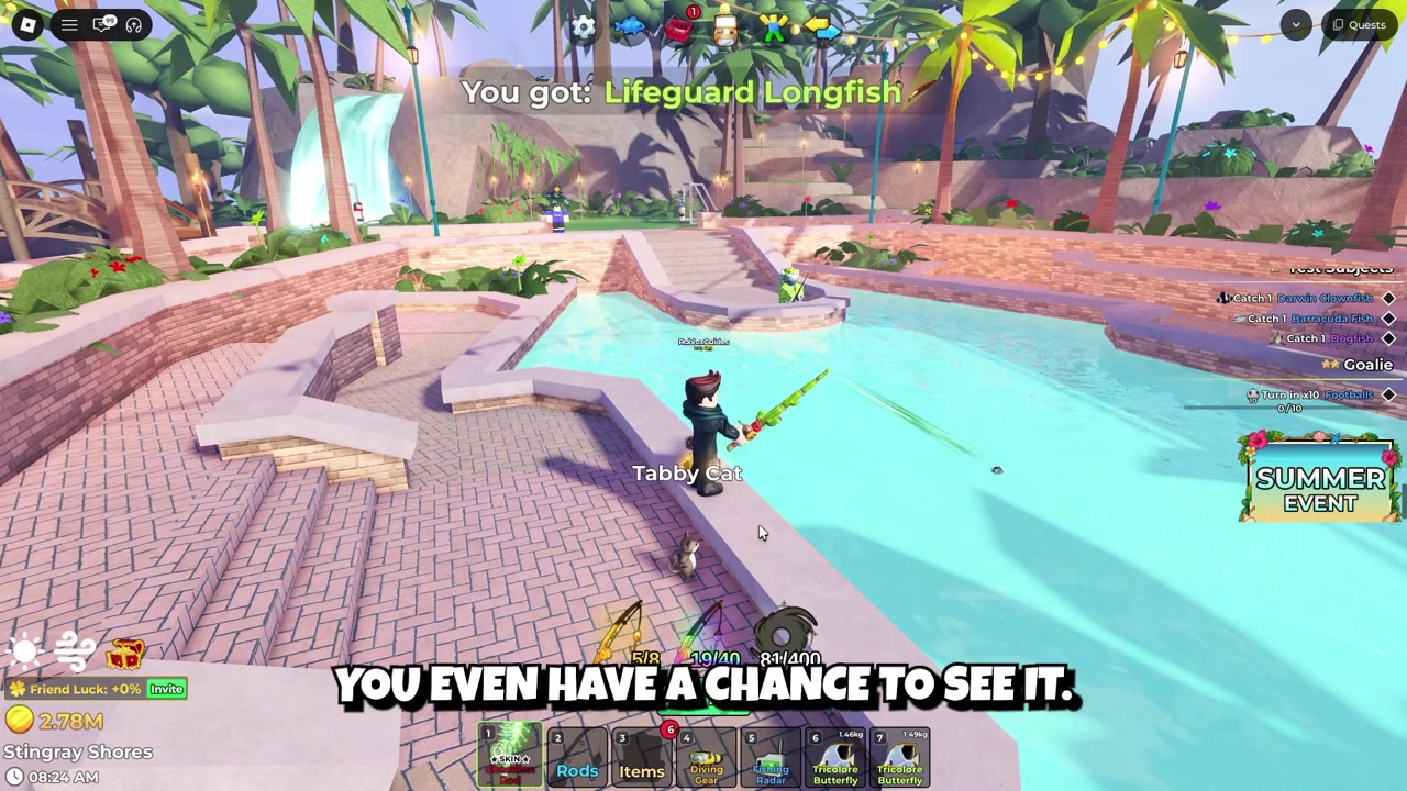 Staying near Stingray Shores across multiple event cycles is required for a chance at the Dark Megalodon.