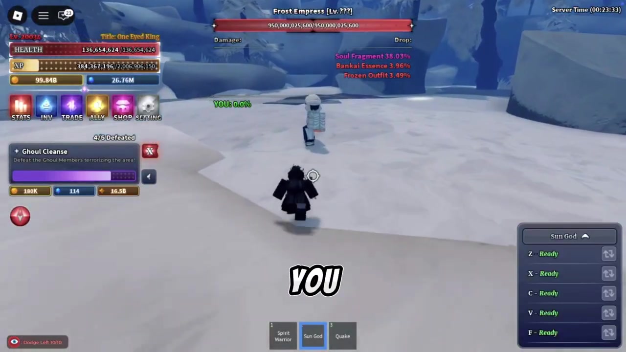 Player stands on snowy Frost Island near icy cliffs
