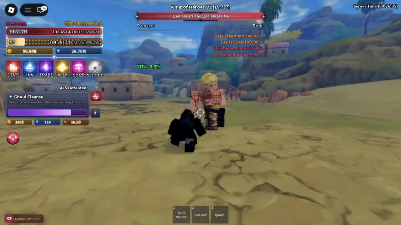 Hero Kingdom Island appears with the boss arena nearby