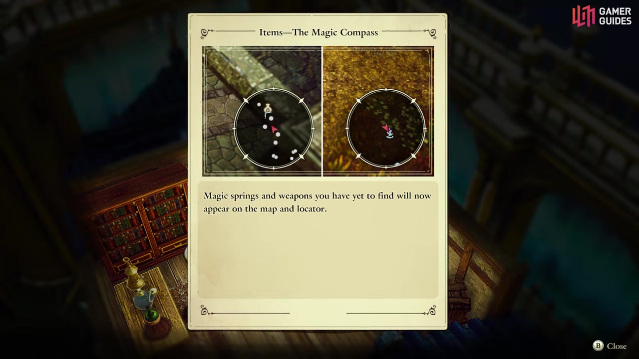 Magic compass highlights weapon locations across the map