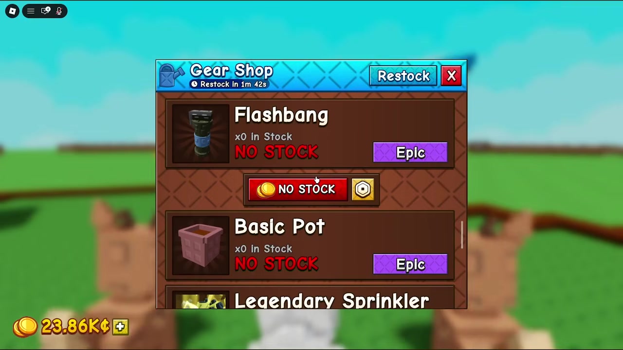Flashbang item appears equipped in the hotbar