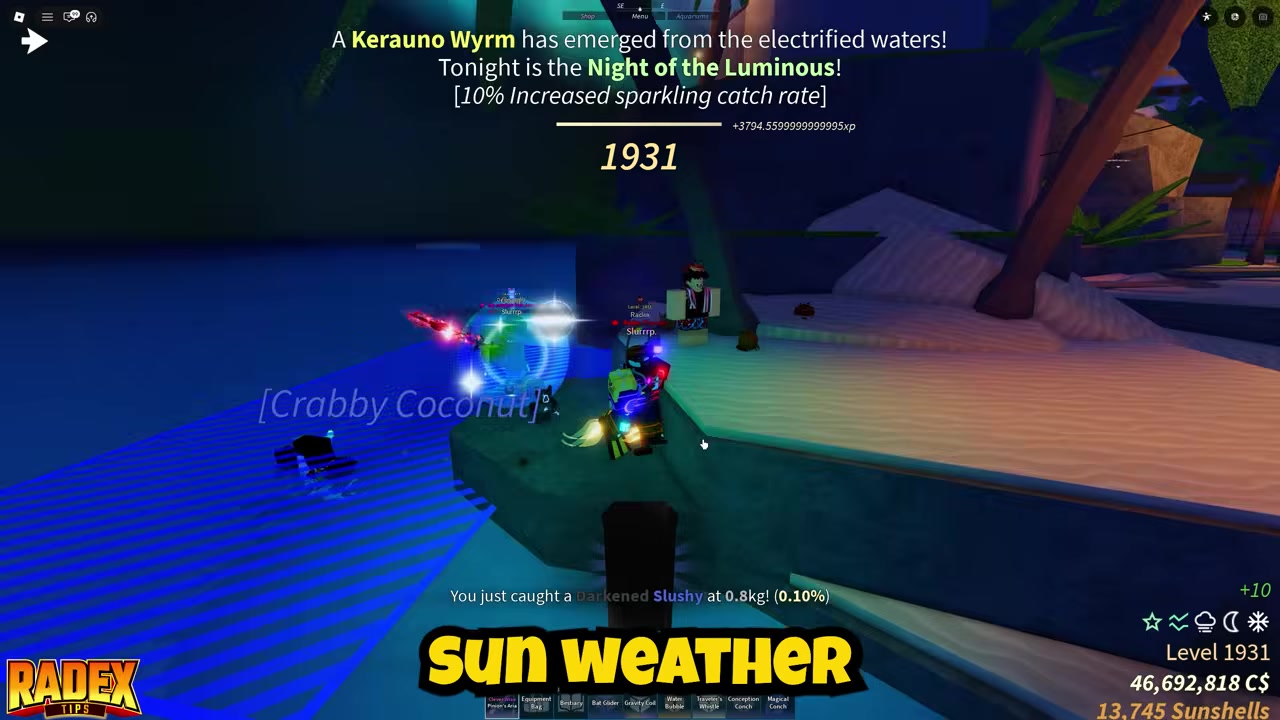 Player stands near water during bright tropical sun weather.