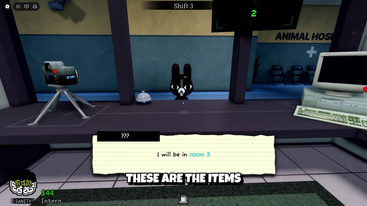 Tool items appear in the Animal Hospital Anomaly interface.