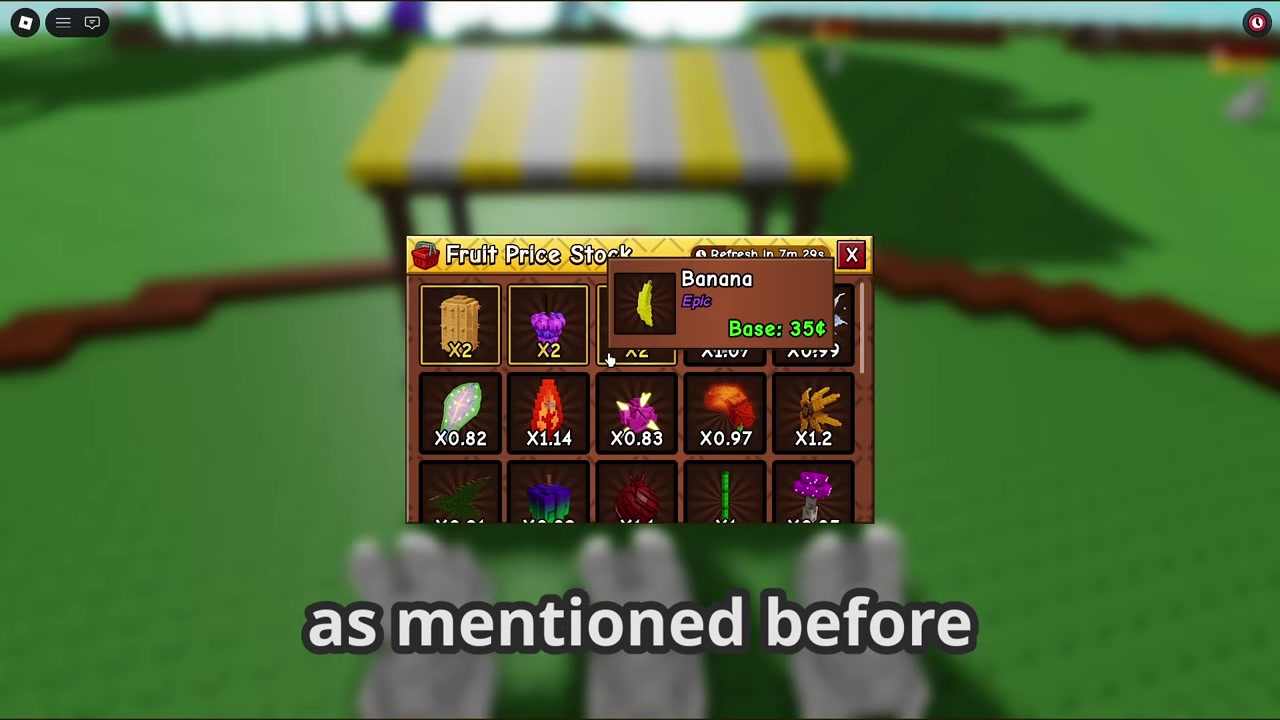 Golden plants show a x2 selling multiplier