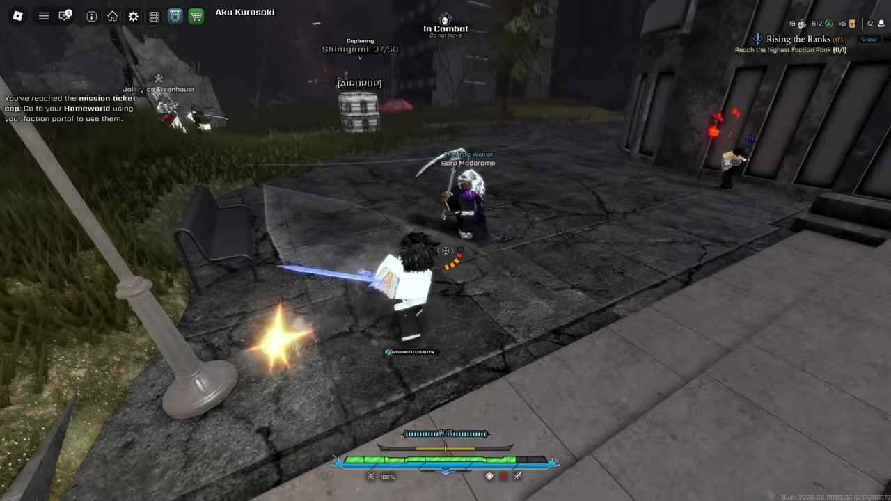 A Roblox character runs across a concrete platform, testing movement speed.