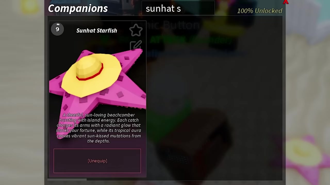 Sunhat Starfish in Fisch: abilities, money test, and best rods
