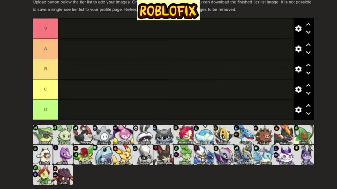 Shop giveaway screen with tier list intro text