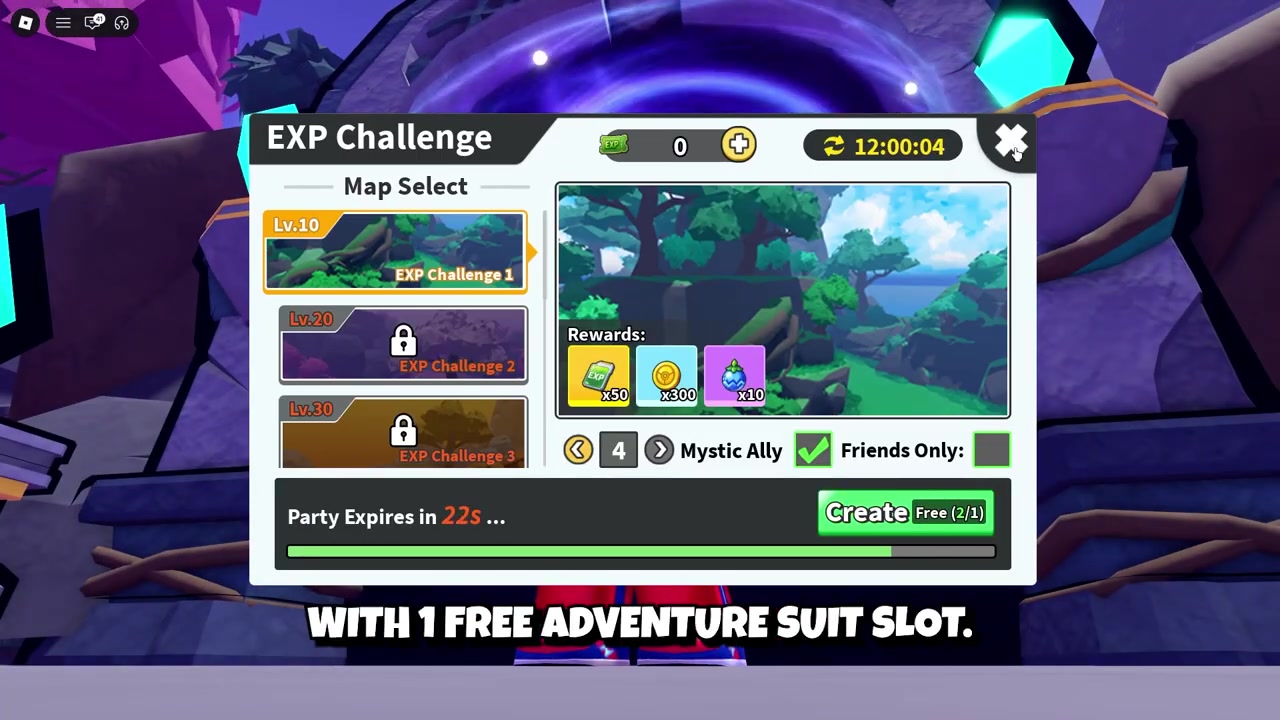 Lucky spin packs appear beside adventure suit storage slots