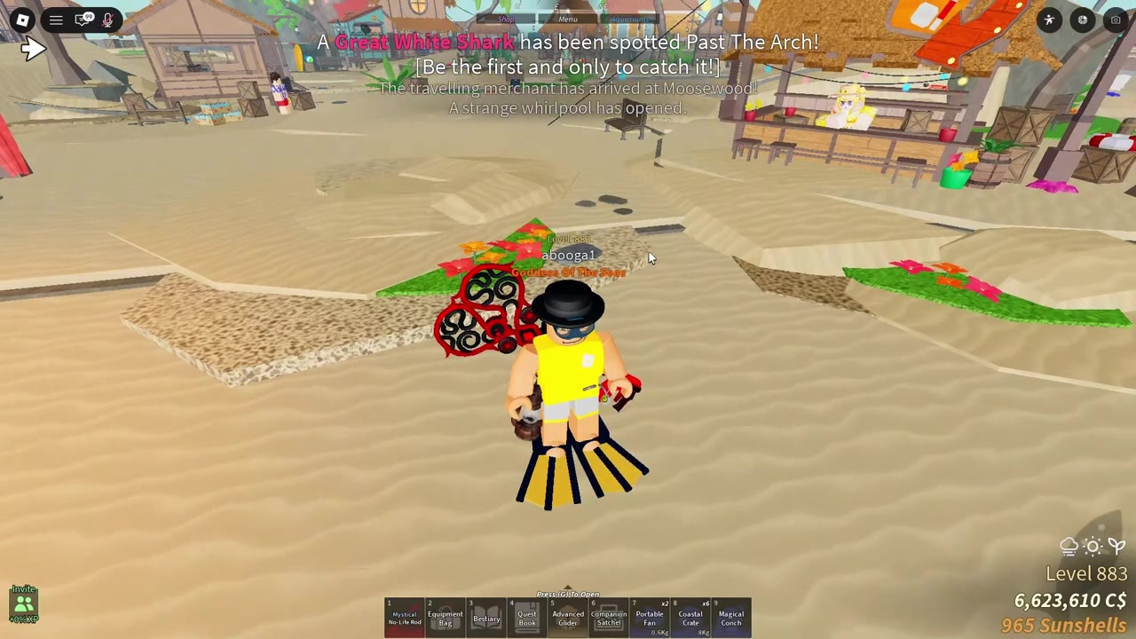 Mutation chances and rod bonuses appear on screen