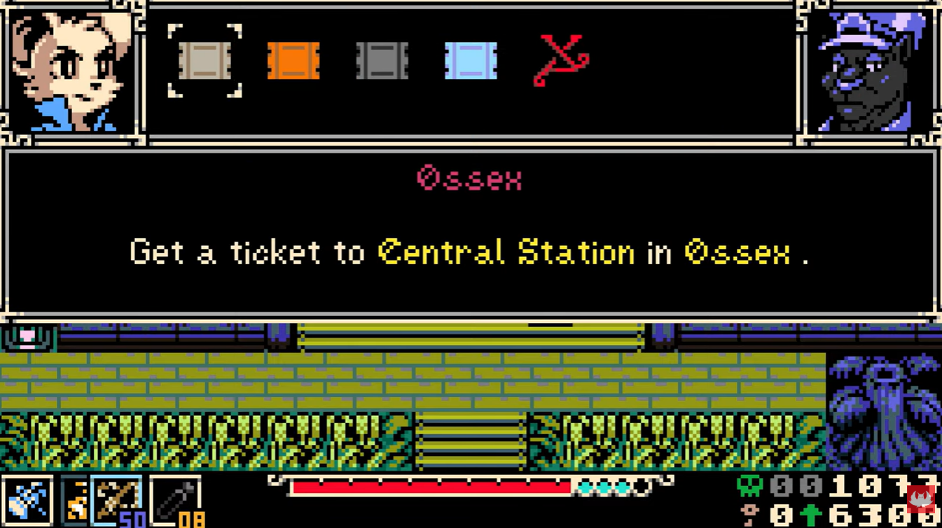 Go back to the Ossex station in Mina the Hollower