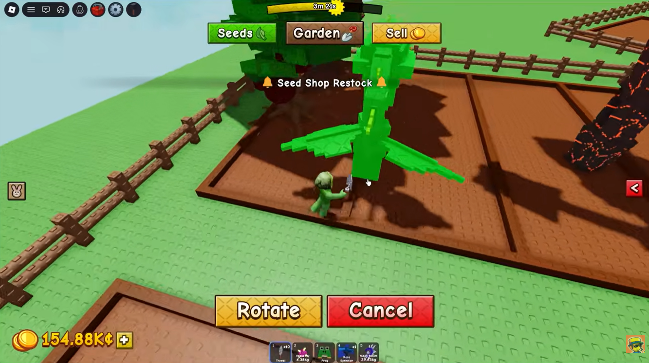 Placing the Venus Fly Trap plant in GaG2 (Image credit: Grow a Garden 2 Roblox / Via: YouTube - KingKade)