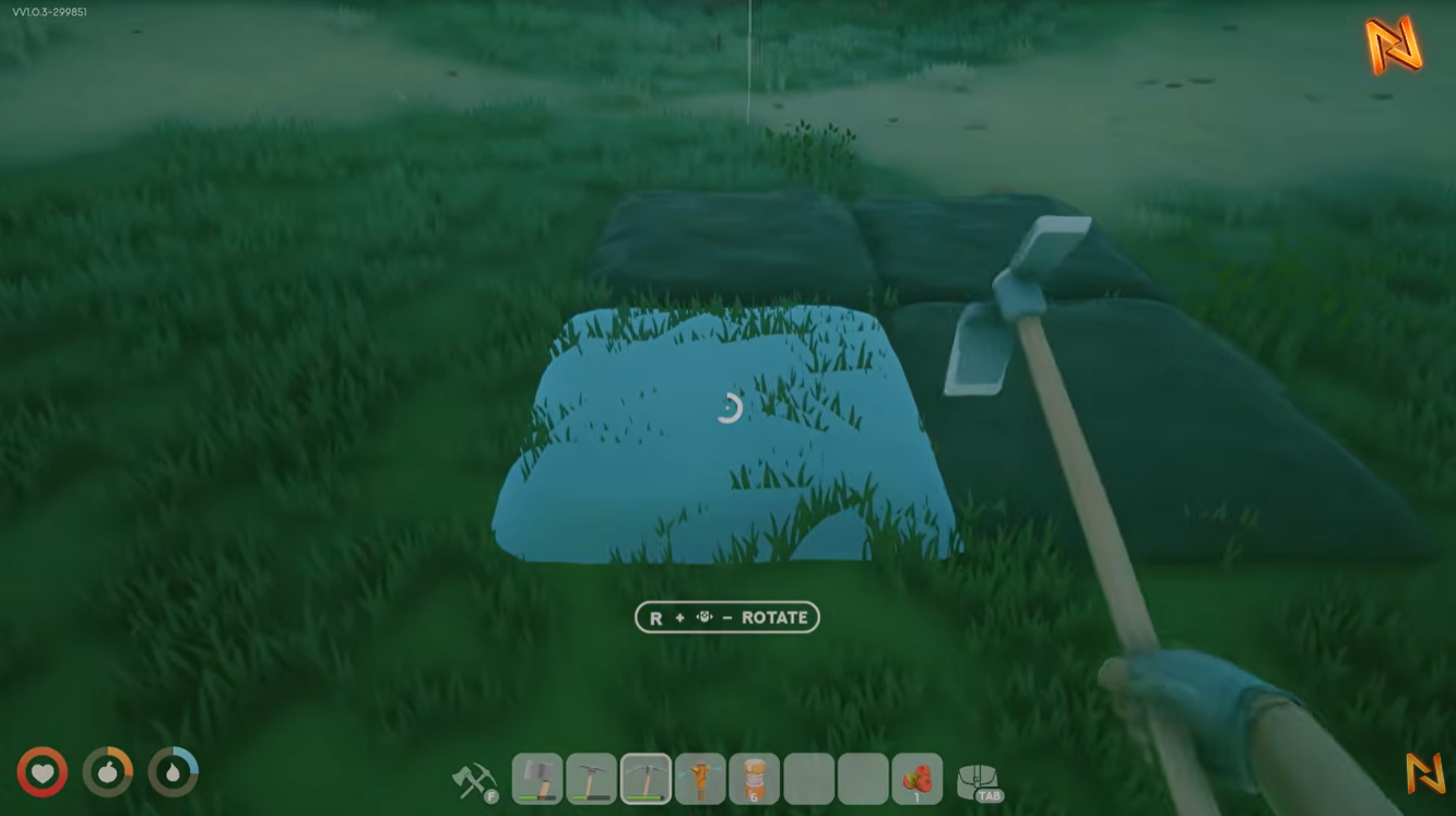 How to Water 12 Crop Plots with One Sprinkler in Solarpunk: placing plots in plus shape
