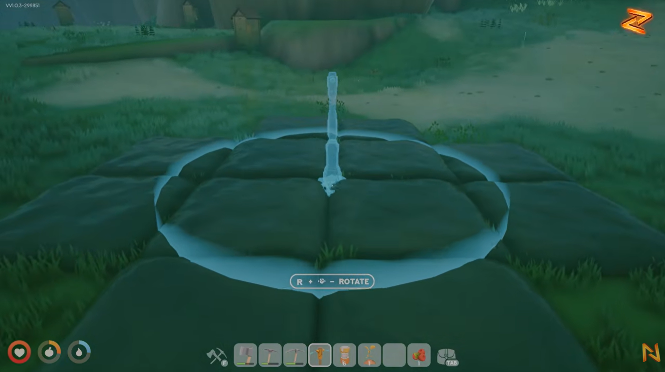 How to Water 12 Crop Plots with One Sprinkler in Solarpunk: placing sprinkler in the middle of the plot