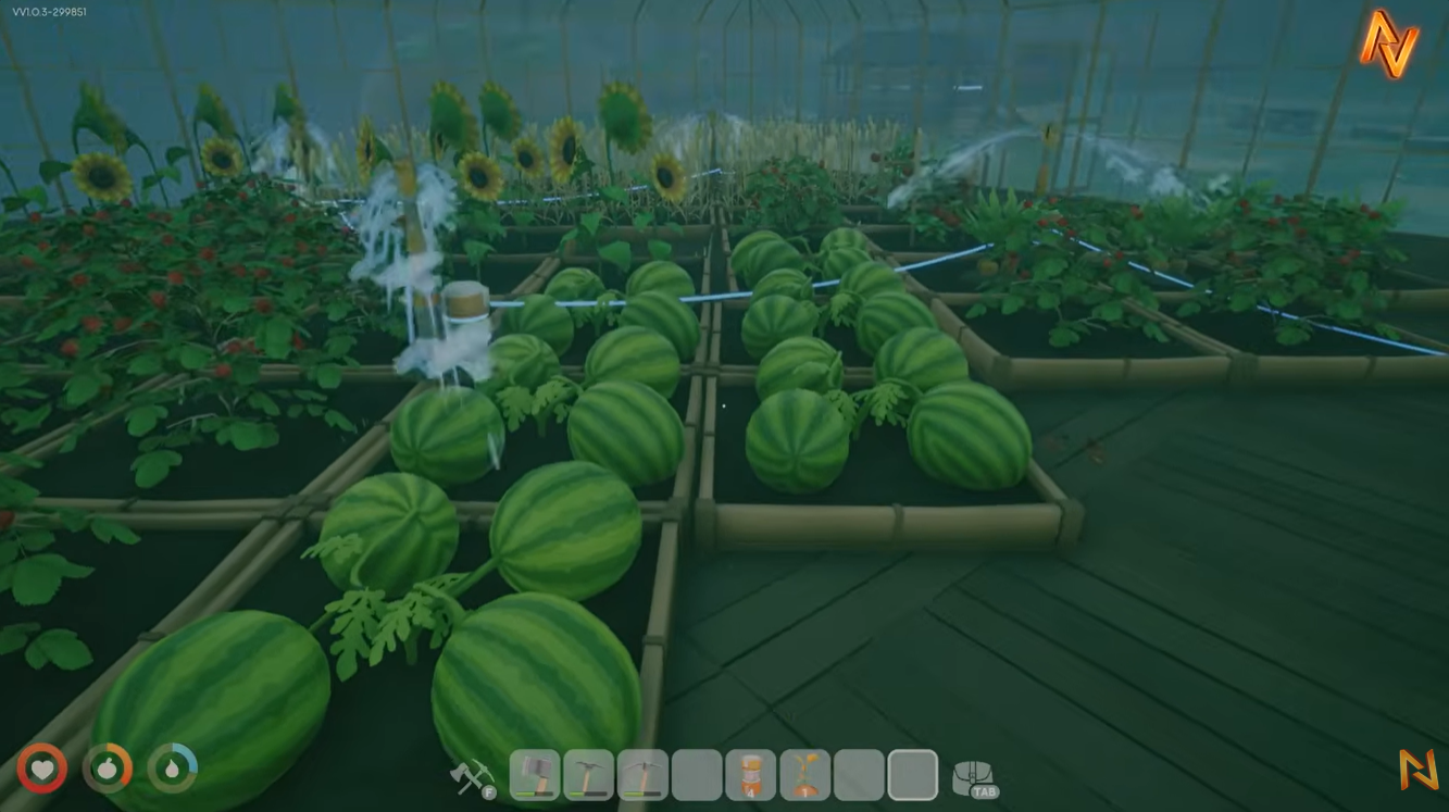 How to Water 12 Crop Plots with One Sprinkler in Solarpunk: using the layout