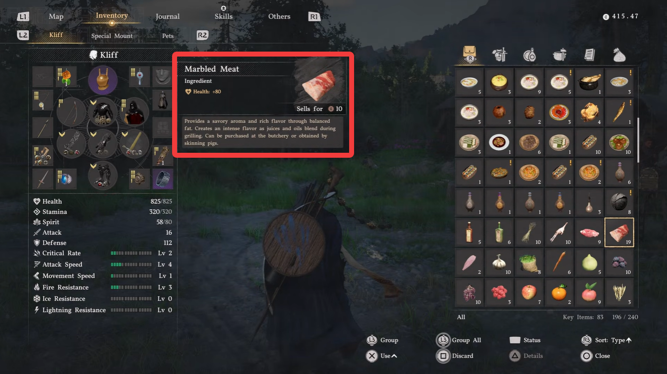 Baby Wyvern marbled meat food in Crimson Desert