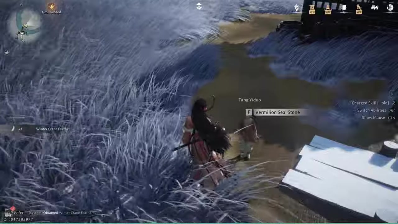 Take the crane feather