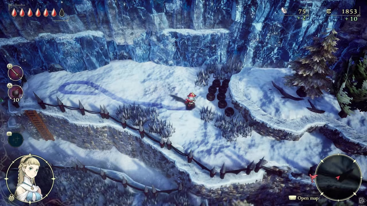 Cross the snowfield into Ulfer territory