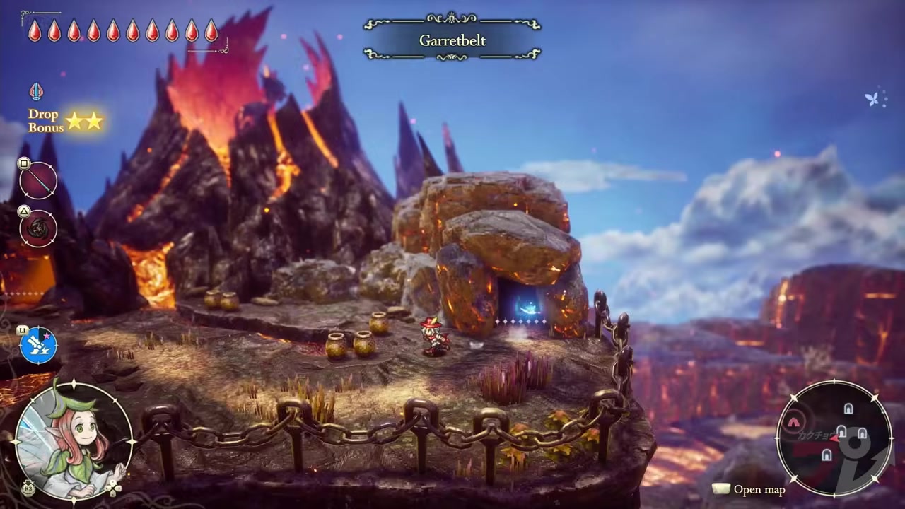 Open from the air on the phoenix's back
