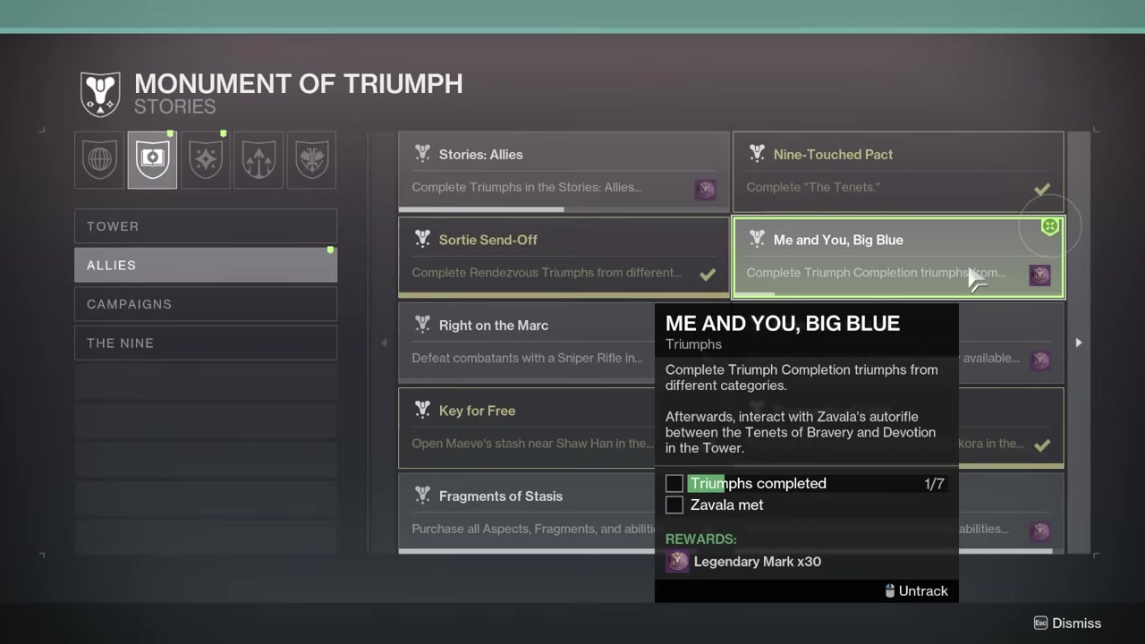 Complete the sub-Triumphs