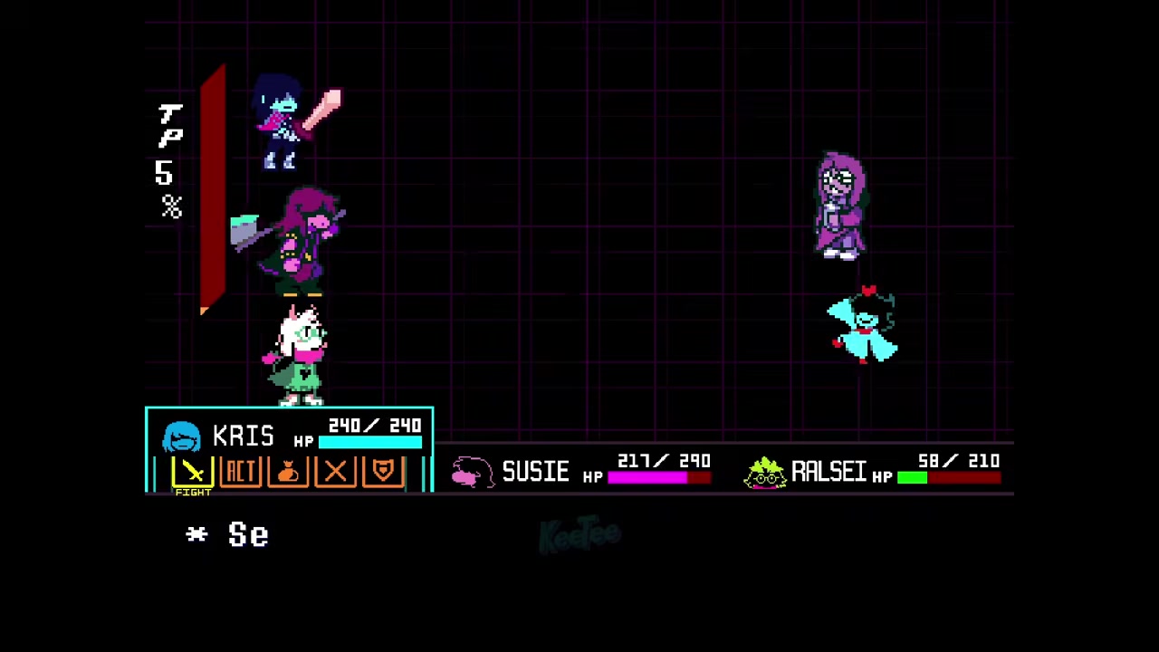 Enter with Ralsei and healing ready