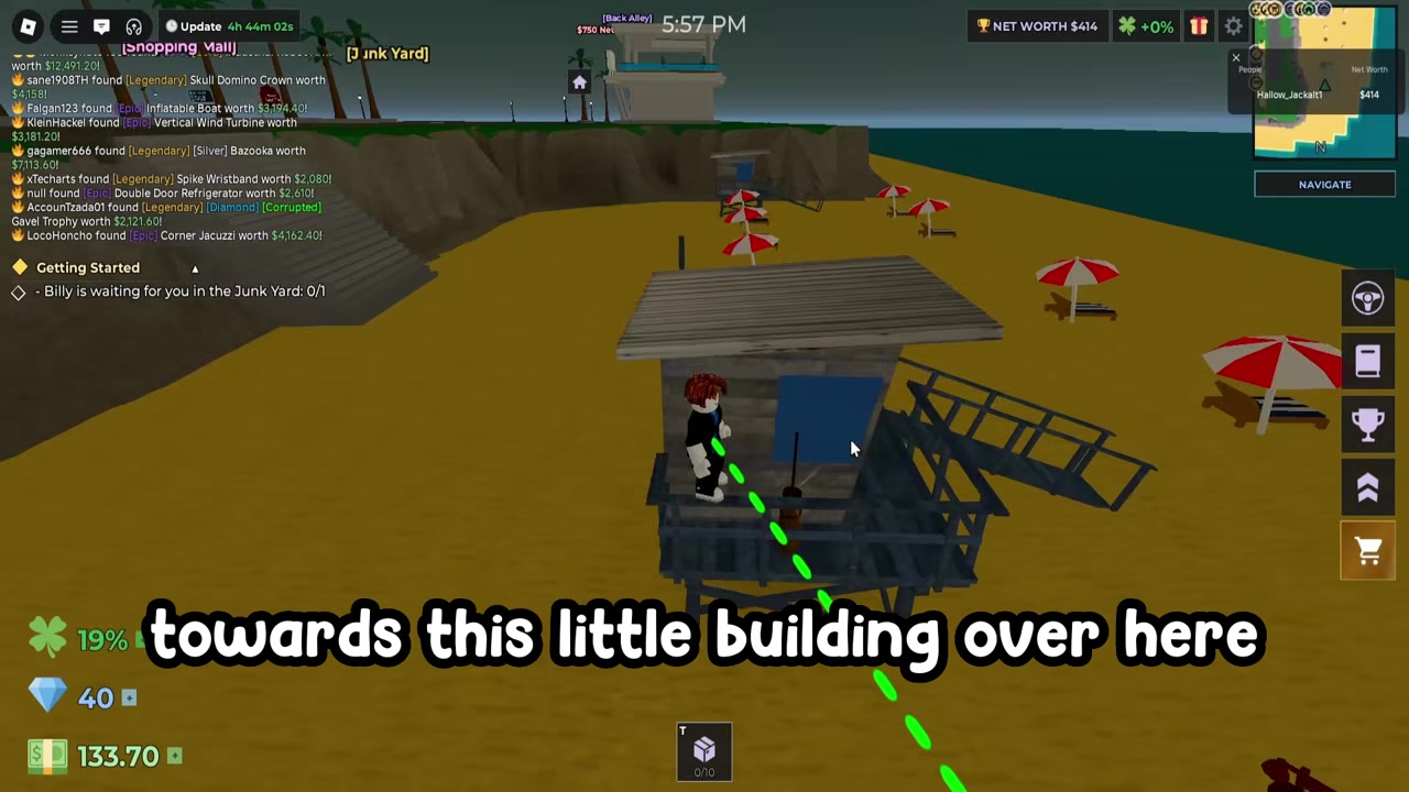 Check the beach building
