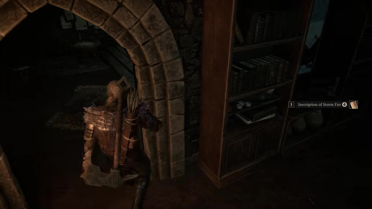 Open the chest behind the room