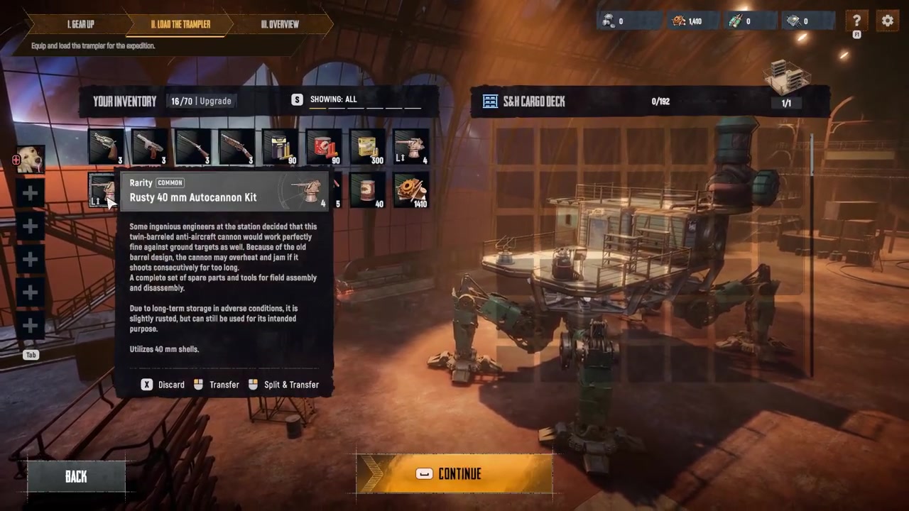 Load cannons and ammo in the lobby